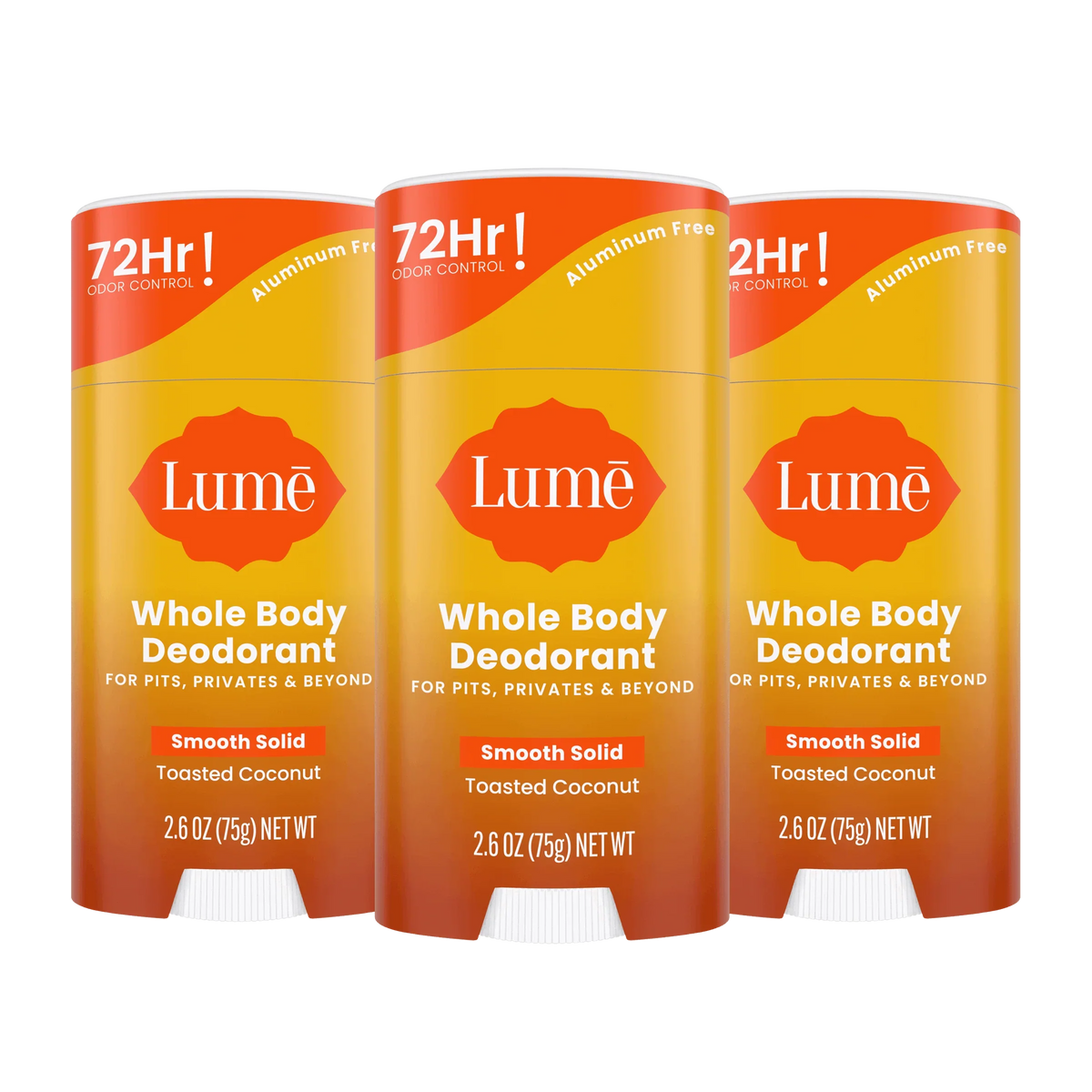 Toasted Coconut | Solid Stick Deodorant 3-Pack