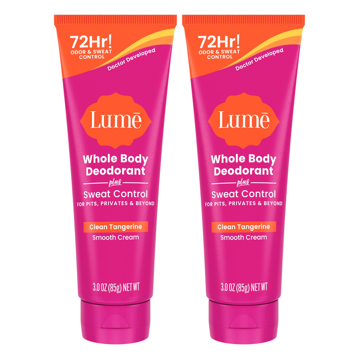 Clean Tangerine | Cream Deodorant + Sweat Control 2-Pack