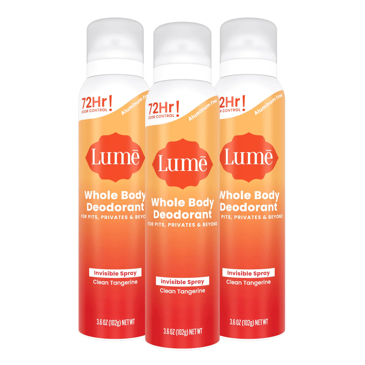 Clean Tangerine | Spray Deodorant 3-Pack